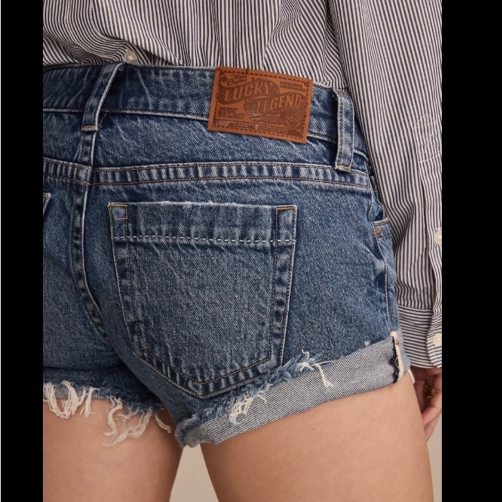 Lucky Brand Blue Jean Shorts Distressed Casual - Picture 7 of 12